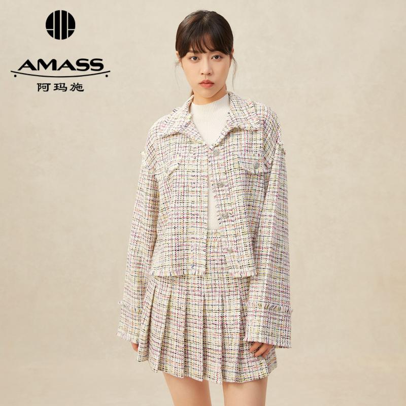 AMASS阿玛施 小香风花呢外套5400441-2