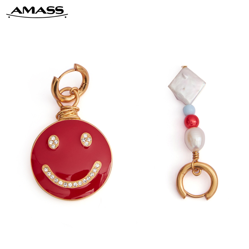 AMASS阿玛施 不对称笑脸耳环5900357