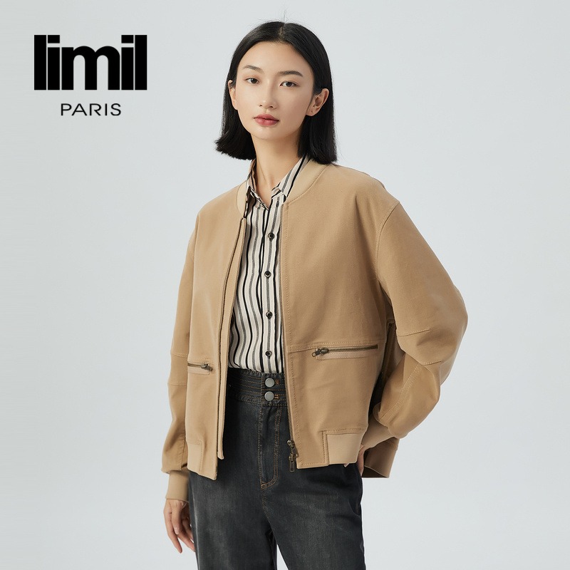 丽米儿limil 废土风重工钉珠设计棒球外套9400038