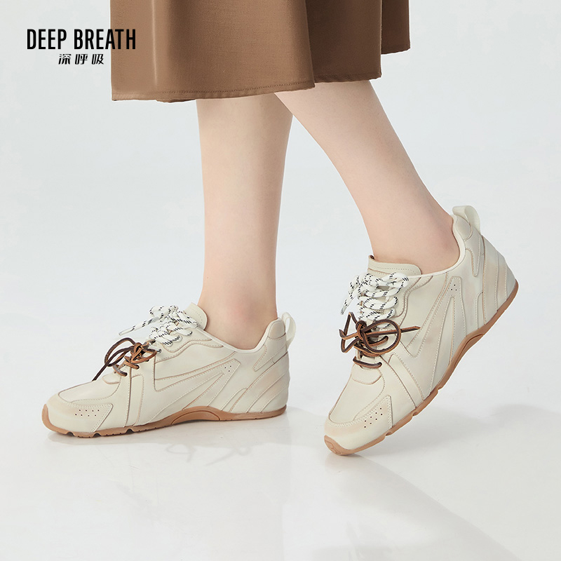 DEEP BREATH深呼吸女鞋 双鞋带板鞋舒适休闲鞋AX12277