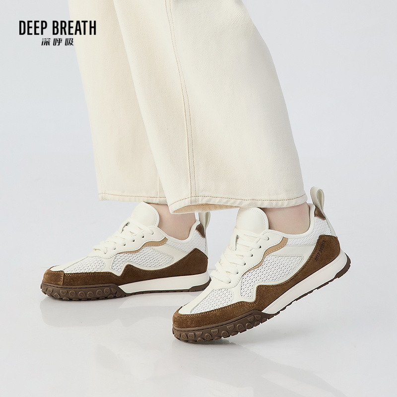 DEEP BREATH深呼吸女鞋 柔软低帮绑带单网透气休闲鞋德训鞋AX12311