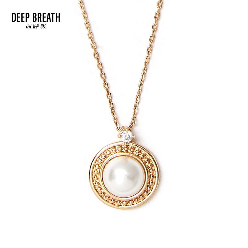 DEEP BREATH深呼吸配饰  贝珠优雅短款项链锁骨链A900135