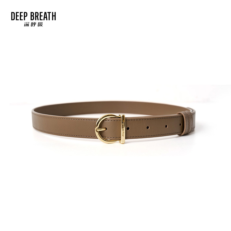 DEEP BREATH深呼吸配饰 D字扣质感真皮牛皮百搭皮带A900204
