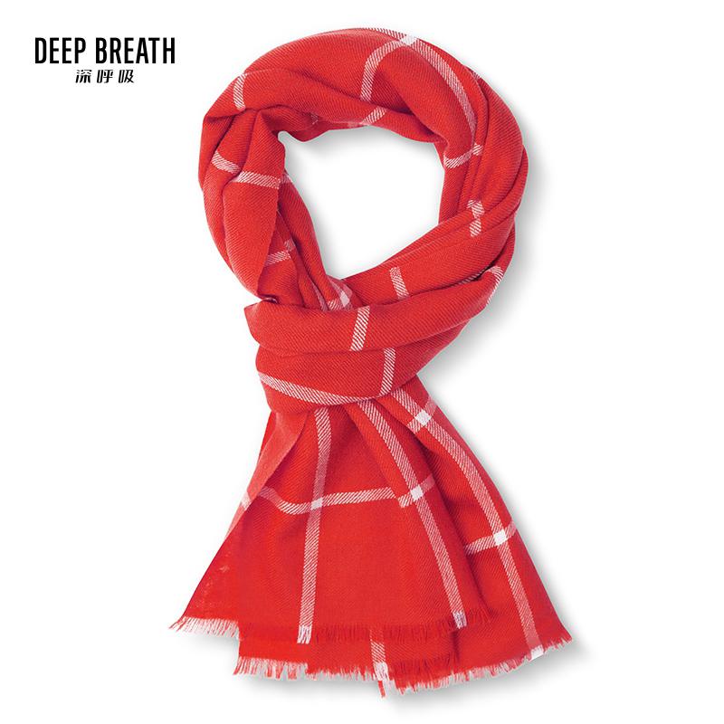 DEEP BREATH深呼吸配饰 保暖羊毛围巾格子披肩A800063