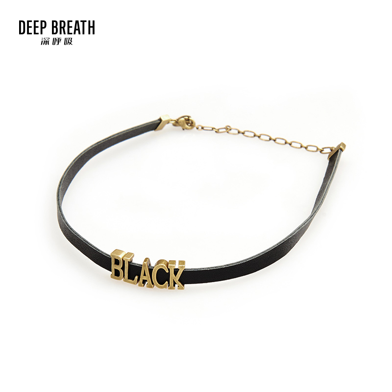 DEEP BREATH深呼吸配饰  时尚潮流字母chocker颈链A900032